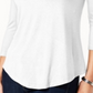 JM Collection Women's Cold Shoulder Top White Size Medium