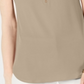 JM Collection Women's Sleeveless Zip Top Brown Size Medium