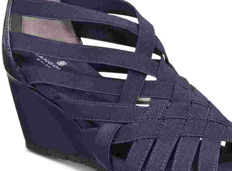 Bandolino Women's Gillmiro Open Toe Casual Strappy Sandals Blue Size 9.5 M