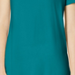 JM Collection Women's Cold-Shoulder Swing T-Shirt Blue Size Large