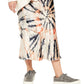 Free People Women's Serious Swagger Tie Die Velvet Skirt Beige Size Small