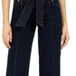 INC International Concepts Women's Tie Waist Culotte Jeans Blue Size 0