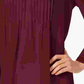 Charter Club Women's Double Ruffle Solid Pintuck Top  Wine Size Petite Medium