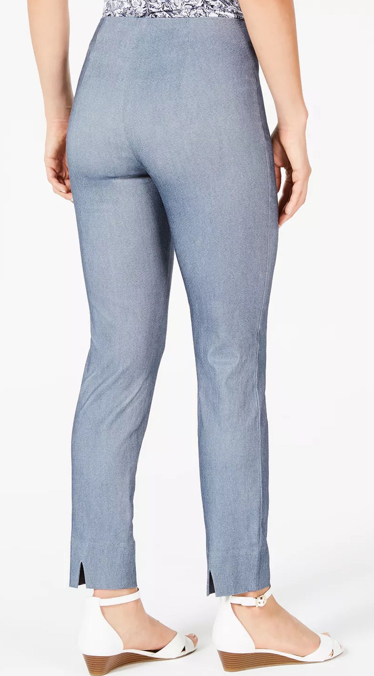 Charter Club Women's Tummy Control Skinny Pants Blue Size 4 Petite