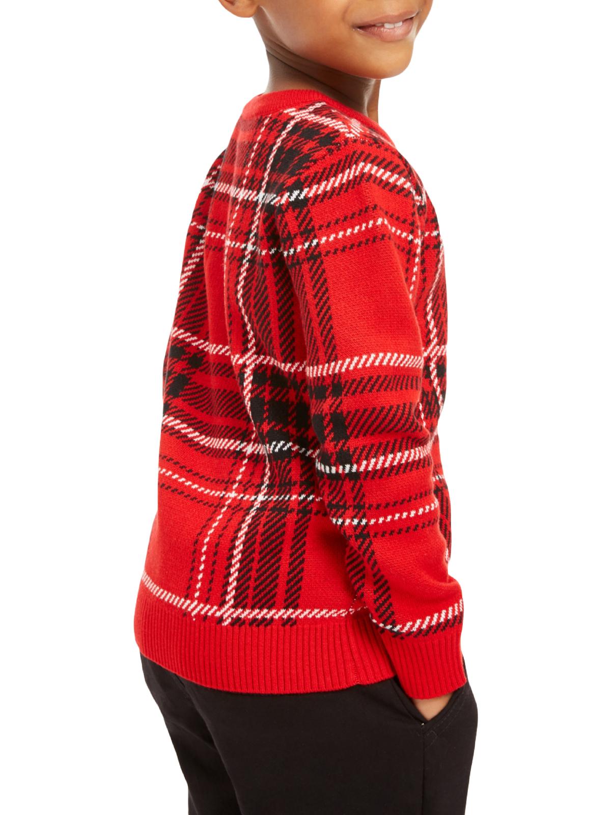 Charter Club Little Boy's Plaid Family Sweater Red Size 5