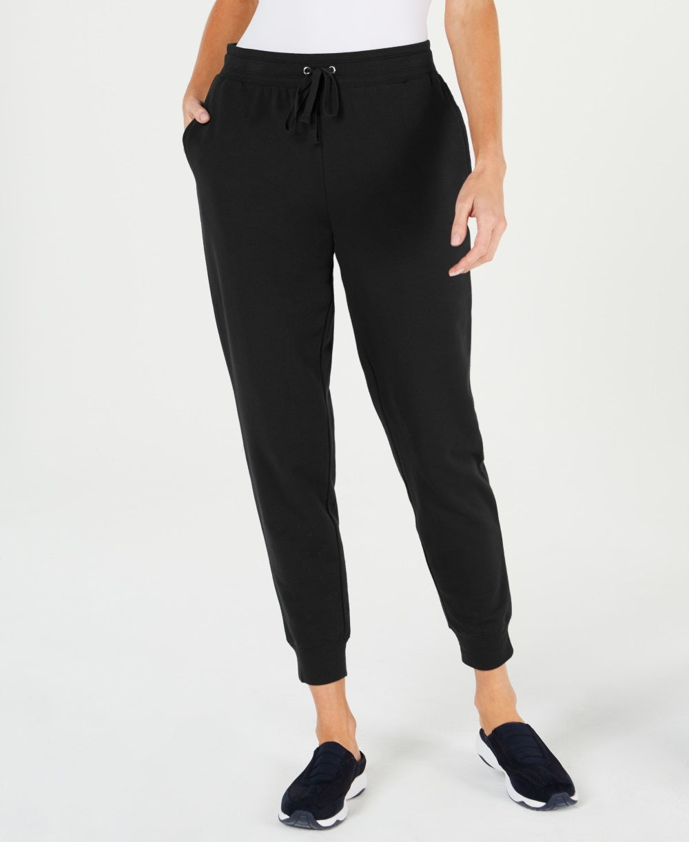 Karen Scott Women's Sport Drawstring Waist Jogger Pants Black Size X-Small