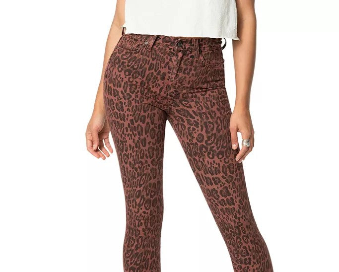 Joe's Women's Charlie Printed Ankle Jeans Orange Size 27