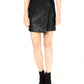 Bar III Women's Faux-Leather Skirt Black Black Size XXS