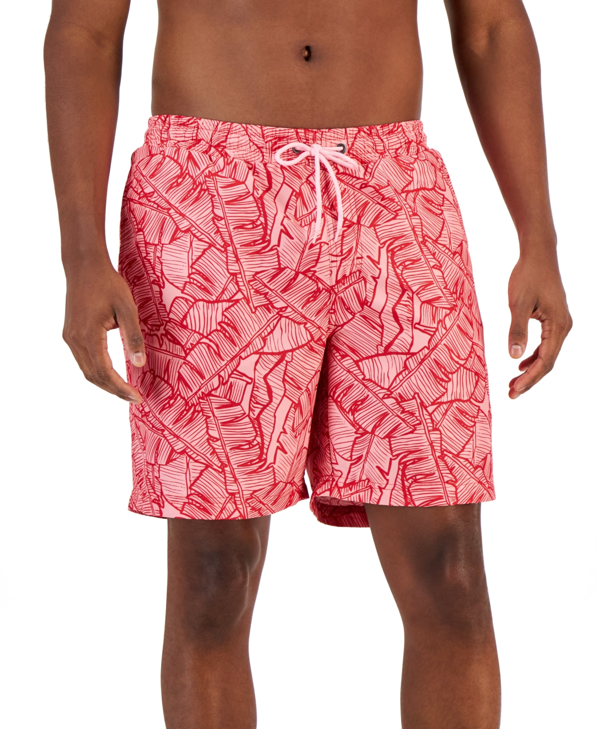 Club Room Men's Ben Tropical Swim Trunks Pink Size XX-Large