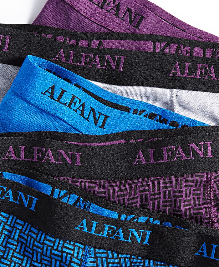 Alfani Men's 5 Pk Moisture Wicking Boxer Briefs Purple Size Small