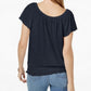 Style & Co Women's Convertible Off The Shoulder Top Black Size X-Large