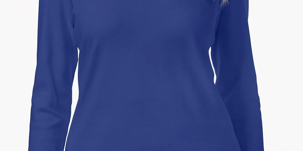 Karen Scott Women's Scoop-Neck Top Blue Size XX-Large