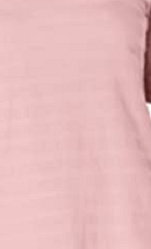 Charter Club Women's Cotton Texture-Striped Elbow-Sleeve Top Dark Pink Size Extra Large
