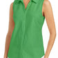 Polo Grass Women's Button Down Sleeveless Green Size 10