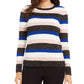 Charter Club Women's Striped Crewneck Sweater Blue Size X-Large