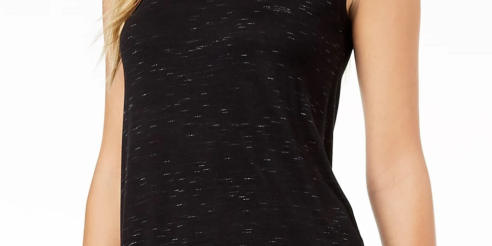 Maison Jules Women's Scoop Neck Tank Black Size Small