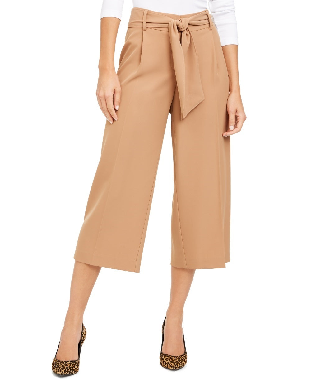 Alfani Women's Tummy Control Culotte Pants Brown Size 14