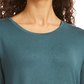 Style & Co Women's Drawstring Tie Cuff Top Green Size X-Small