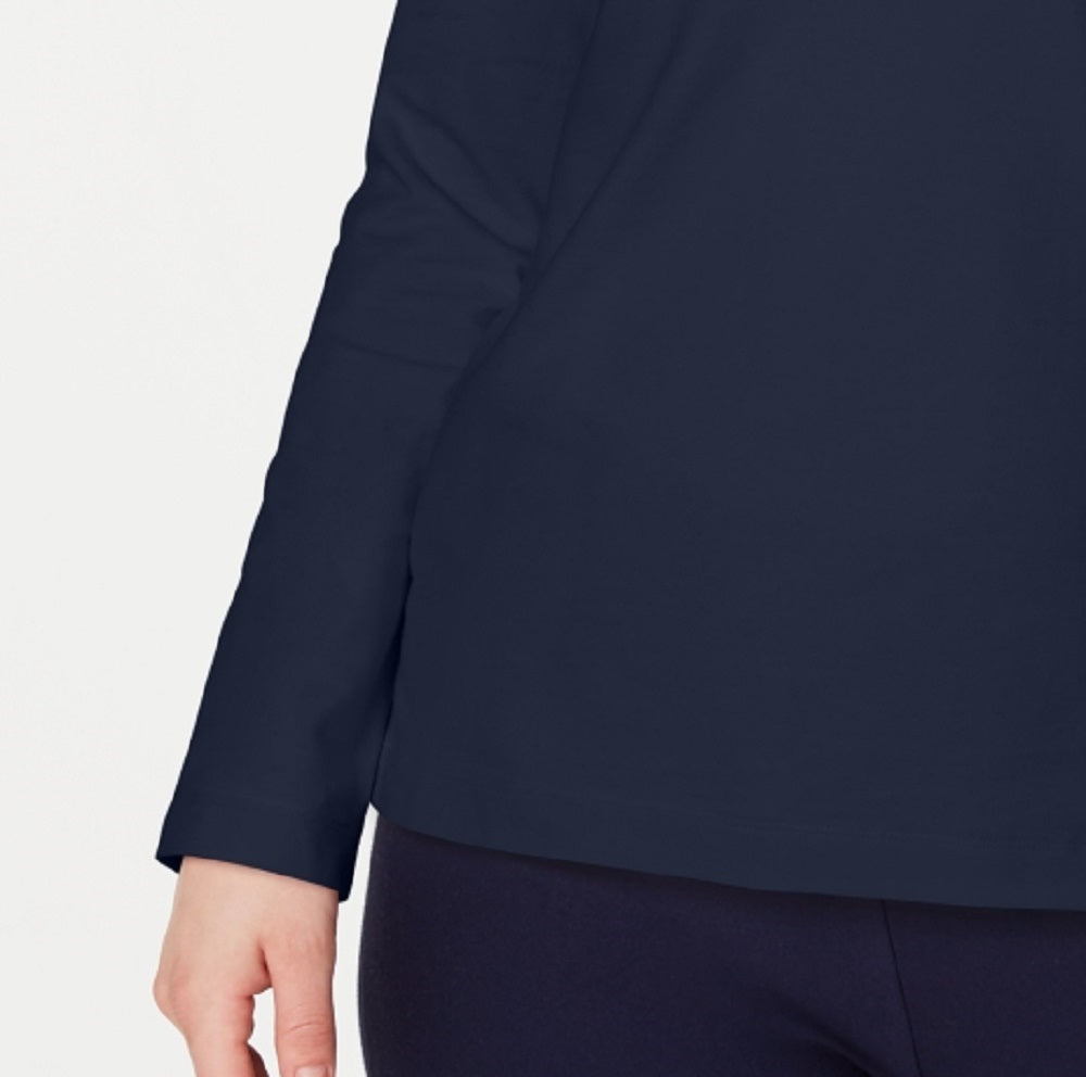 Karen Scott Women's Sport Lace-Up Sweatshirt Navy Size X-Small