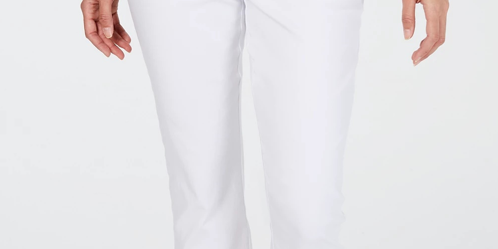 INC International Concepts Women's Curvy Pull-On Skinny Cropped Pants Beige Size 6