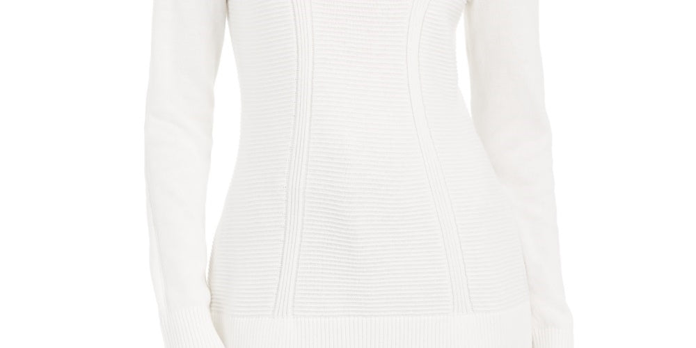 Style & Co Women's Mixed-Stitch Sweater White Size Small
