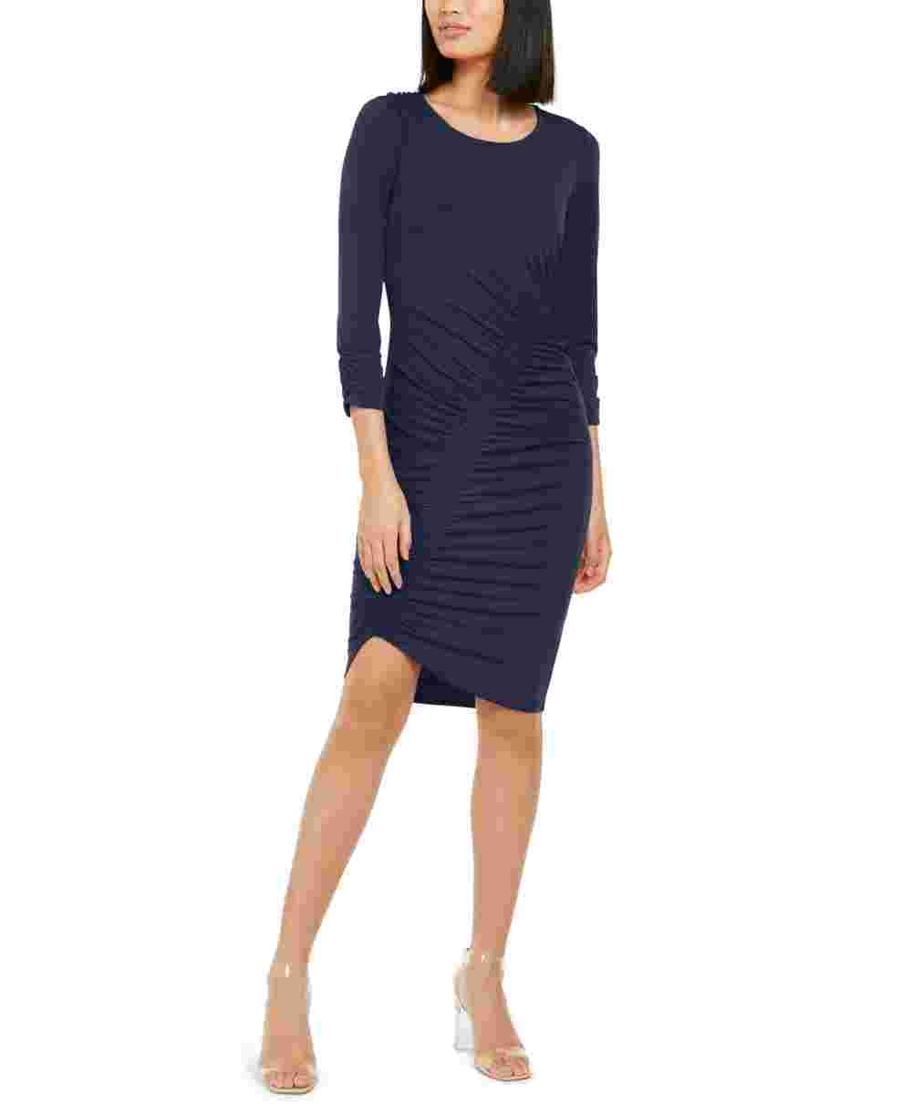 INC International Concepts Women's Sheath Dress Blue Size Large