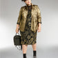 Bar III Women's Trendy Plus Size Metallic One-Button Blazer Gold Size 18W
