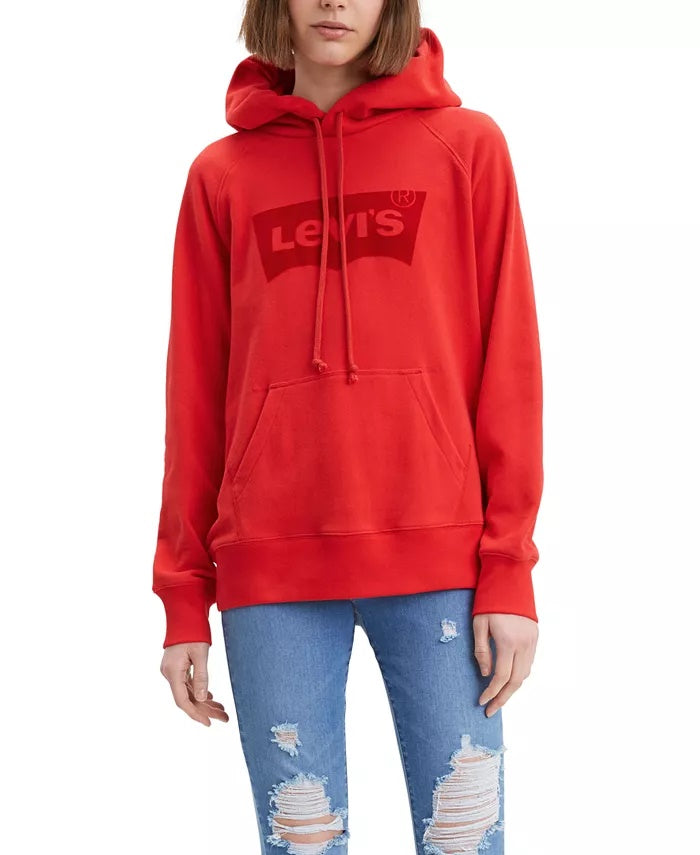Levi's Women's Graphic Sport Hoodie Red Size Small