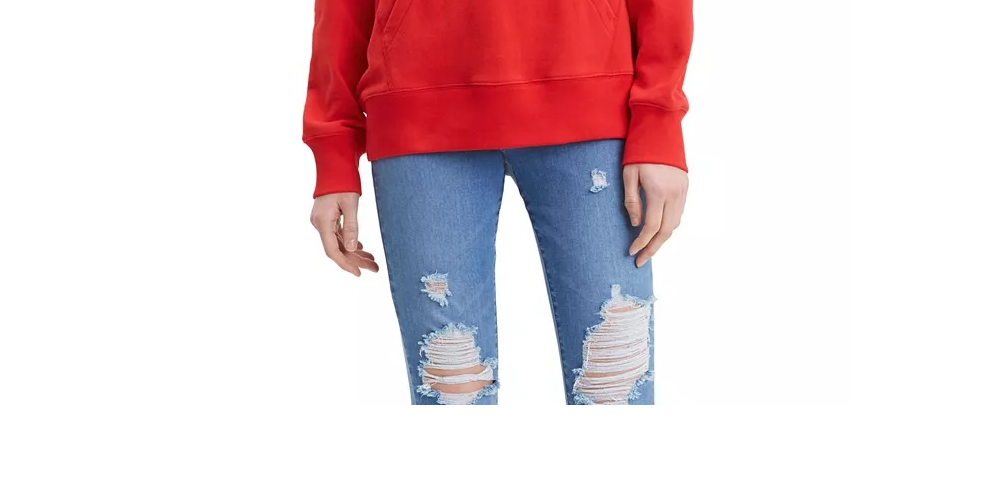 Levi's Women's Graphic Sport Hoodie Red Size Small