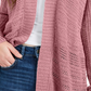Hippie Rose Junior's Textured Dolman Sleeve Cardigan Purple Size X-Large