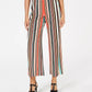 NY Collection Women's Striped Culotte Pants Black Petite XL
