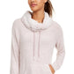 Ultra Flirt Juniors' Sherpa Lined Funnel Neck Sweatshirt Purple Size Extra Large