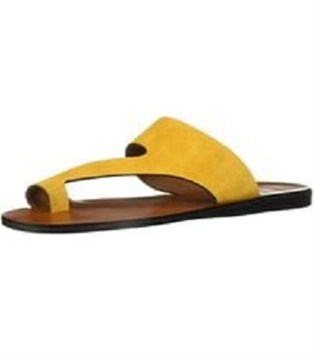 Kenneth Cole New York Women's Palm Slides Toe Loop Flats Gold Size 7.5 M