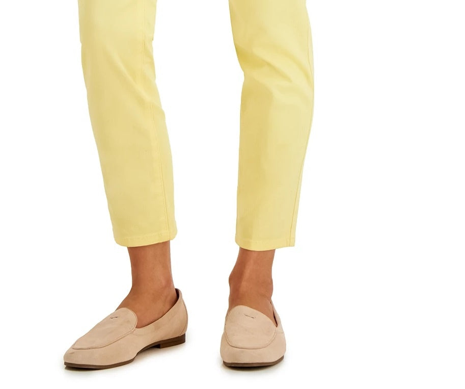 Charter Club Women's Tummy Control Bristol Capri Jeans Yellow Size 18