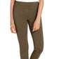 Style & Co Women's Curvy Seamed Ponte Knit Leggings Green Size Large