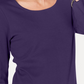 Karen Scott Women's Cotton Scoop Neck Top Purple Size Petite Small