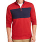 Club Room Men's Colorblock 1/4 Zip Pullover Sweater Red Size X-Large