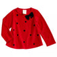 First Impressions Baby Girl's Dot-Print Velour Top Red Size 3-6 Months