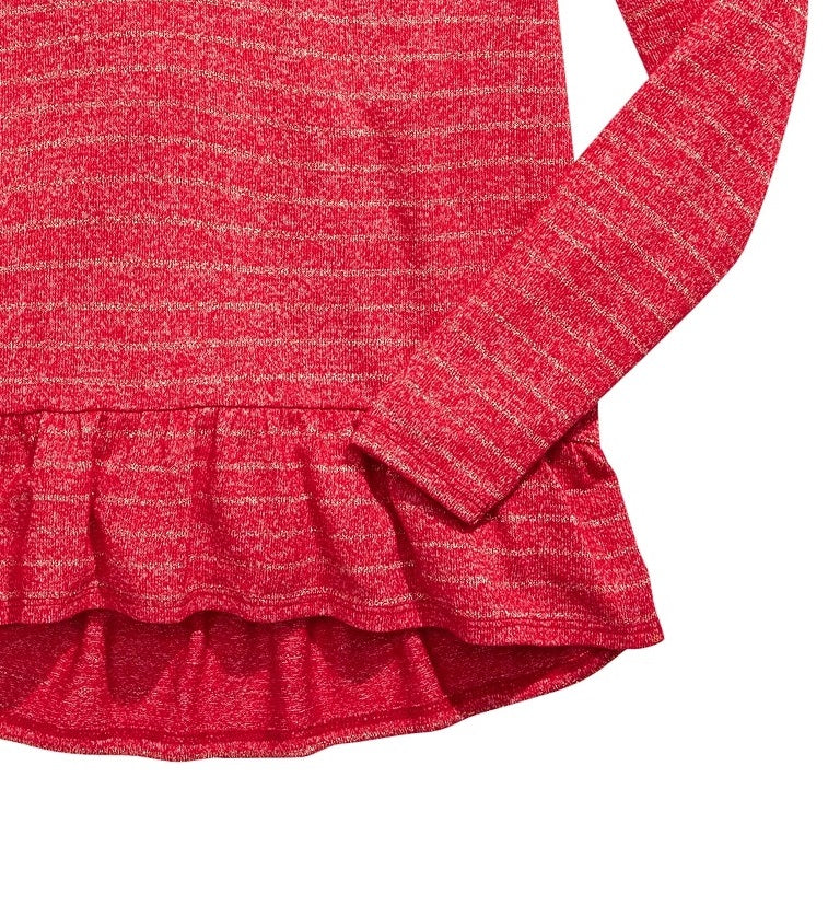 Epic Threads Big Girls Striped Marled Cross-Back Top Red Size Medium