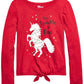 Epic Threads Big Girls Real Sparkle Unicorn T-Shirt Dark Red Size Small