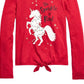 Epic Threads Big Girls Real Sparkle Unicorn T-Shirt Dark Red Size Small