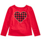 Epic Threads Little Girl's Houndstooth Heart T-Shirt Dark Red Size 6