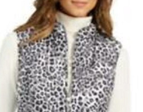Charter Club Women's Animal-Print Quilted Vest White Size XX-Large
