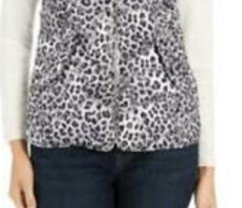 Charter Club Women's Animal-Print Quilted Vest White Size XX-Large