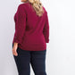 Karen Scott Women's Plus Size Cotton 3/4-Sleeve Polo Top Red Size 2X