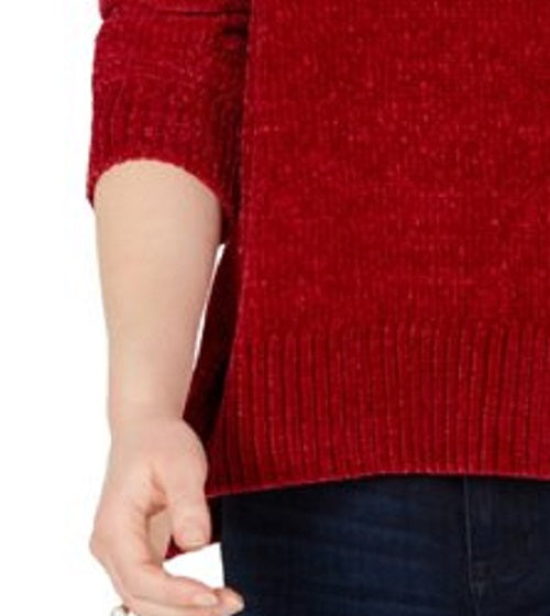 Maison Jules Women's V-Neck Sweater Wine Size Large