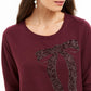 Style & Co Women's Embellished Whimsy Sweatshirt Purple Size XX-Large