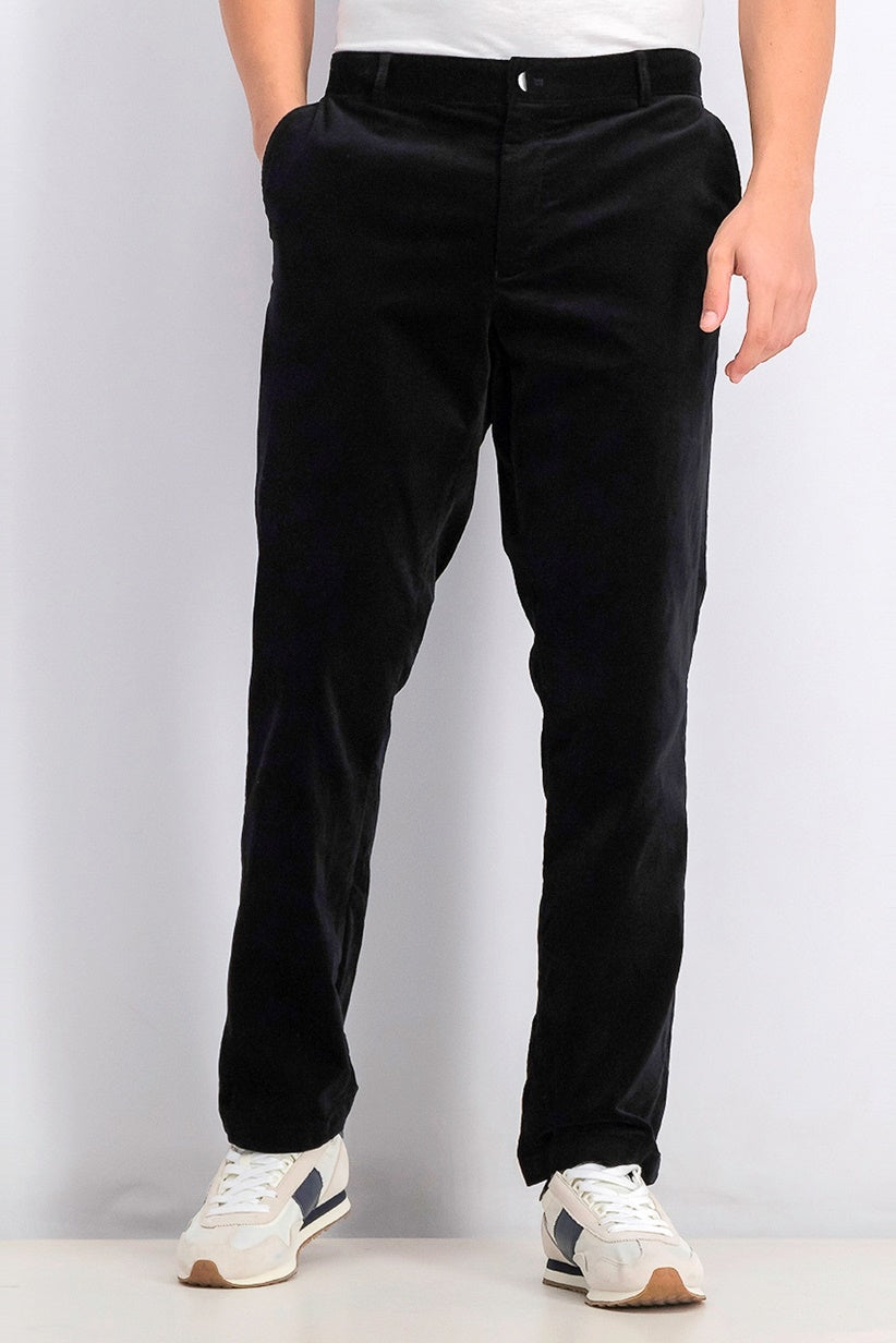 INC International Concepts Men's Slim Fit Velvet Pants Black Size 38