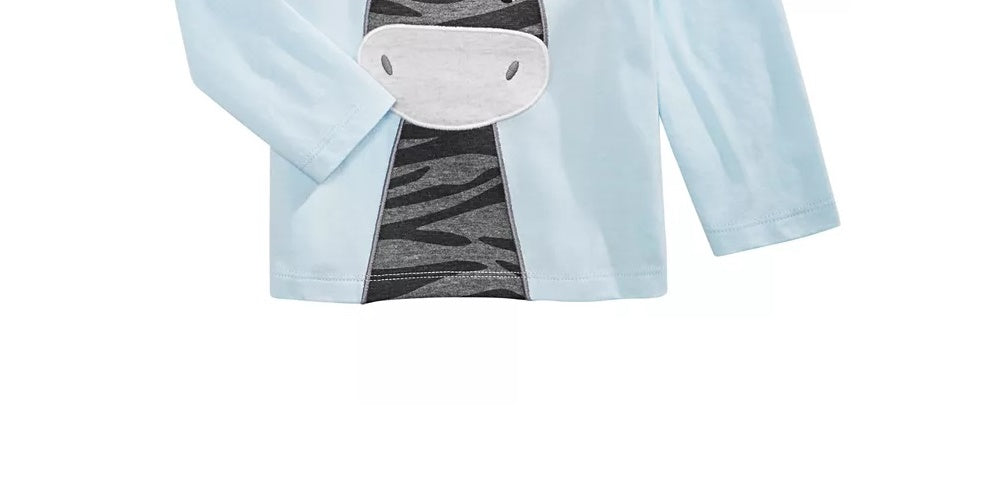 First Impressions Baby Boy's Zebra Print Cotton T-Shirt  Blue Size 12 Months