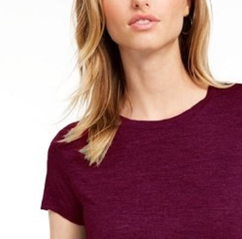 Maison Jules Women's Tie-Back Solid T-Shirt Red Size Medium